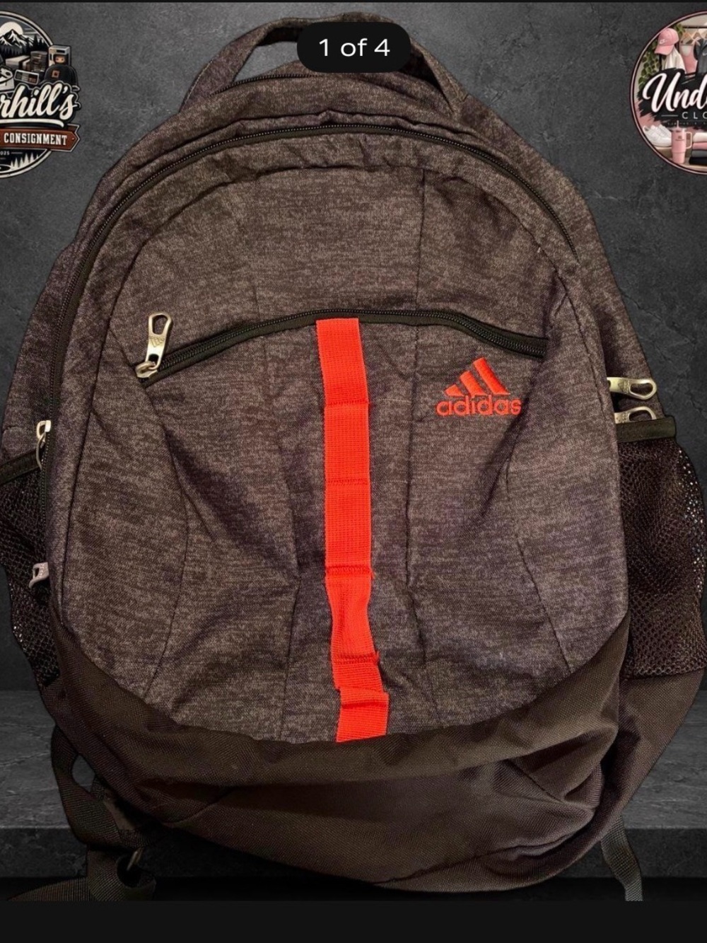adidas Gray and Red Men's Everyday Backpack